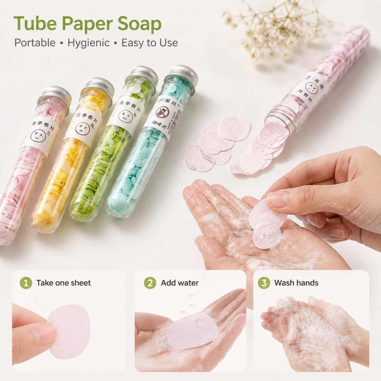 Tube Paper Soap