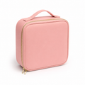 Portable Makeup Organizer Bag with LED Mirror – Pink