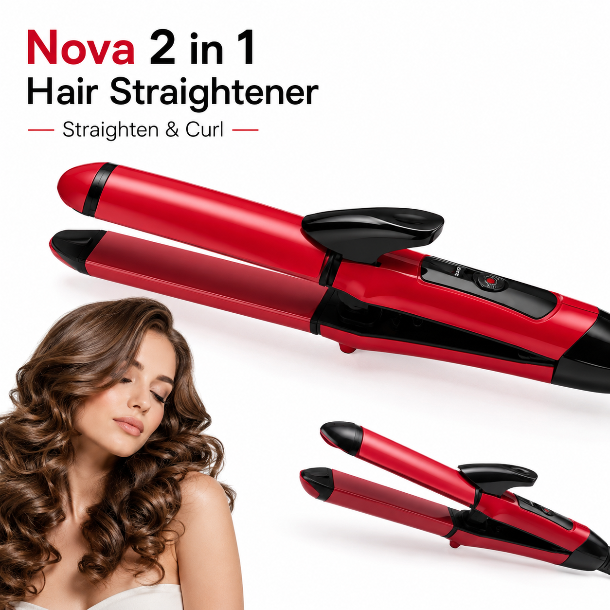 Nova 2-in-1 Hair Straightener & Curler