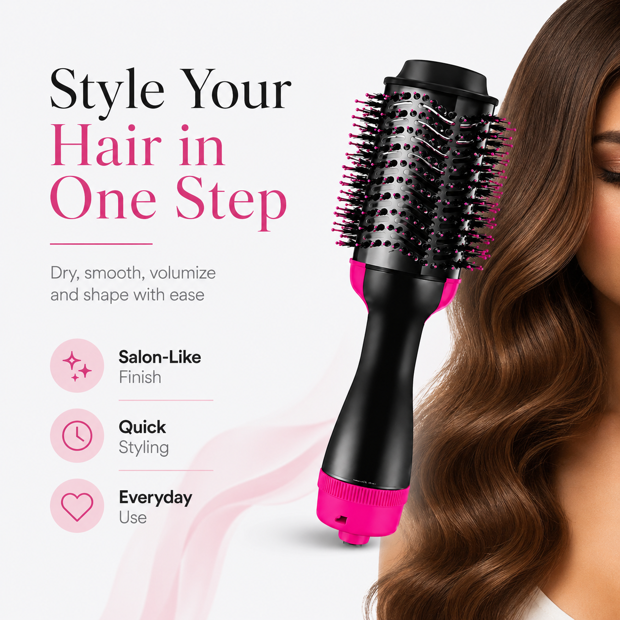 One-Step Hot Air Brush (Dryer + Styler/Volumizer)