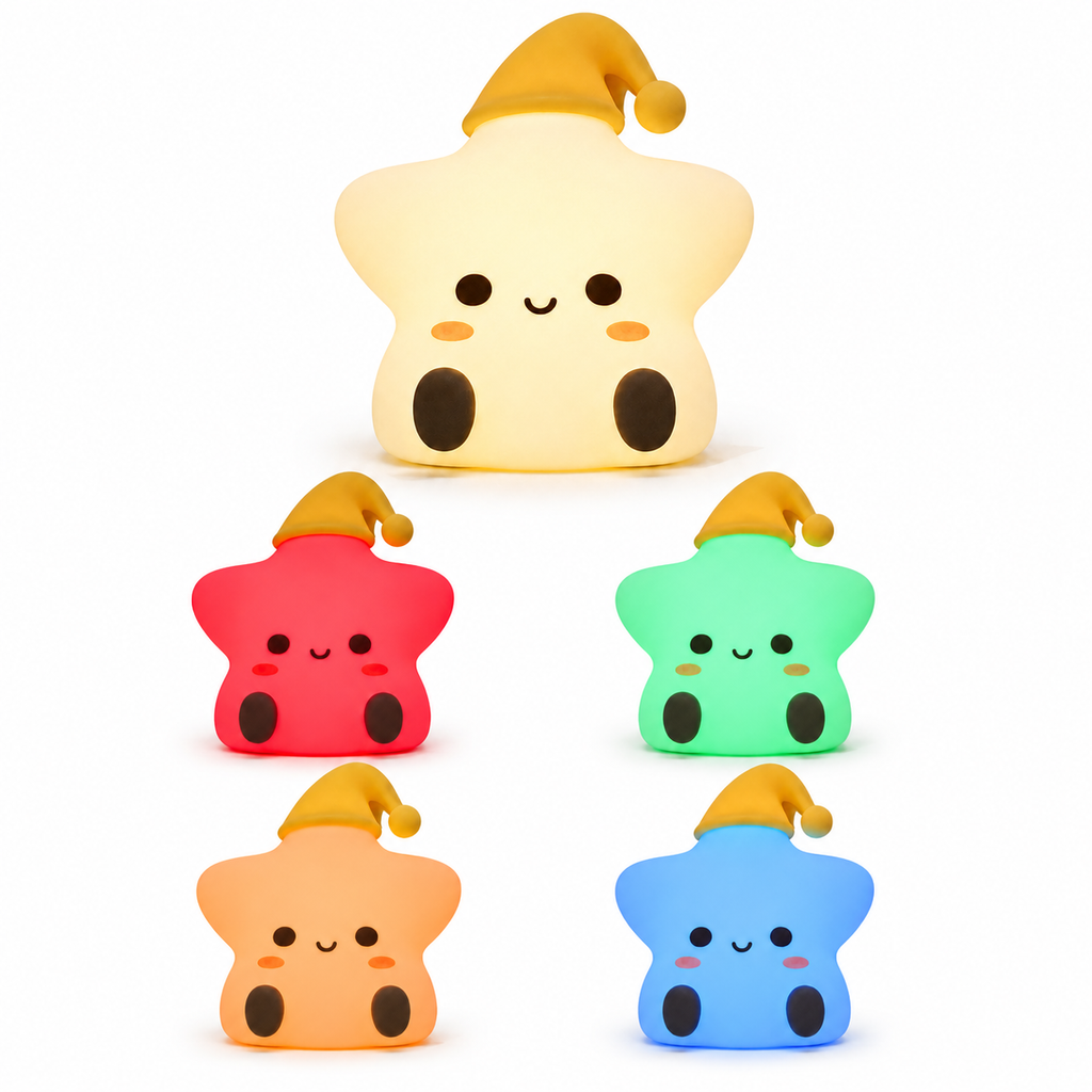 Cute Star Night Lamp – Color Changing Bedside Light