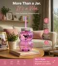 🐻 Cute Bear Straw Tumbler Cup • Reusable Drinking Jar • (Random Colour)